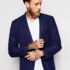 Slim Fit Blazer In Pique Jersey